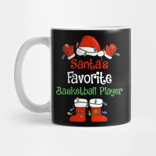 Santa's Favorite Basketball Player Funny Christmas Pajamas Mug